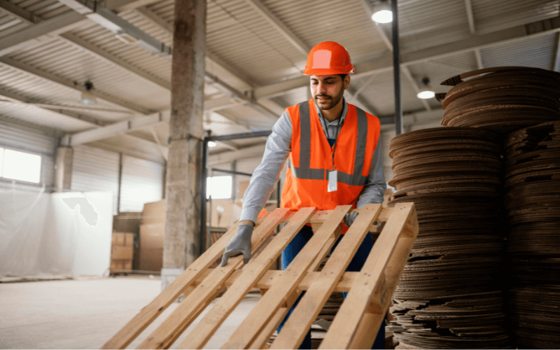 Warehouse safety debris and pallets removal