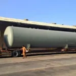 Adnovs shipment: Three large LPG Underground Storage Tanks from Jeddah port to Riyadh.