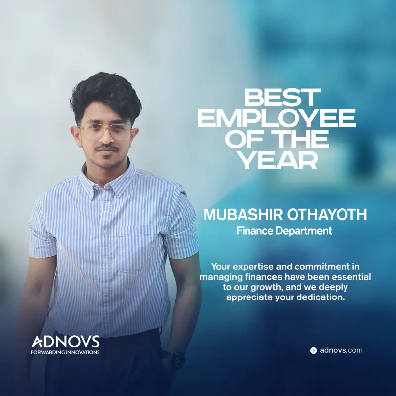 Adnovs employee of the year mubashir- Finance