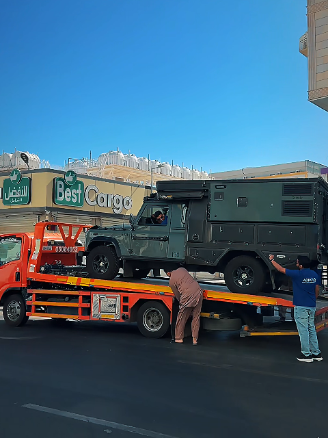 Defender shipping process from KSA to Barcelona by Adnovs Global